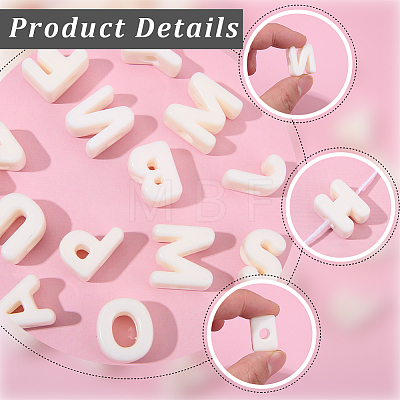 52Pcs 26 Styles Opaque Acrylic European Beads OACR-SP0002-37-1