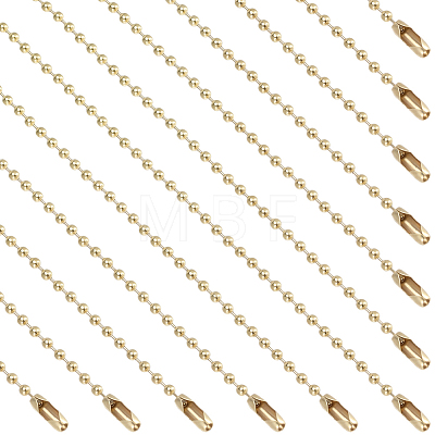 100Pcs Iron Ball Chains with Connectors IFIN-SP0001-67G-1