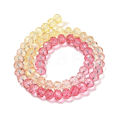 Transparent Painted Glass Beads Strands X1-DGLA-A034-T8mm-A07-1