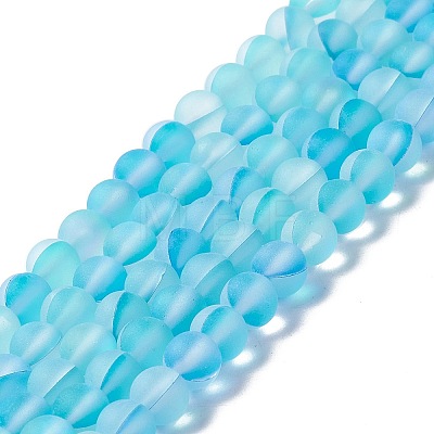 Synthetic Moonstone Beads Strands G-E573-01A-12-1