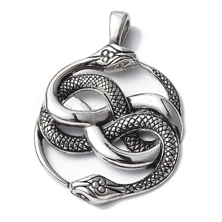 304 Stainless Steel Pendants STAS-C065-02AS-1