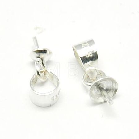 925 Sterling Silver Pendant Bails STER-A037-5-1