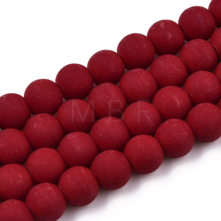Opaque Glass Beads Strands X-GLAA-T032-P8mm-MD05-1