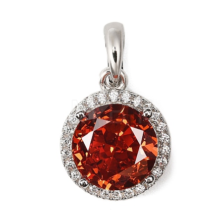 925 Sterling Silver Pave Cubic Zirconia Pendants STER-C015-01C-01-1