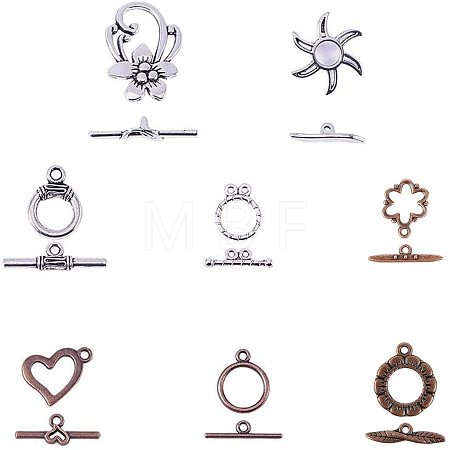 Tibetan Style Alloy Toggle Clasps TIBE-PH0004-03-1