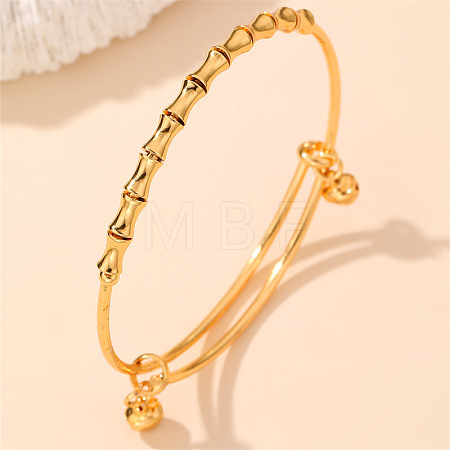 Adjustable Brass Charm Bangles WGD0058-03-1
