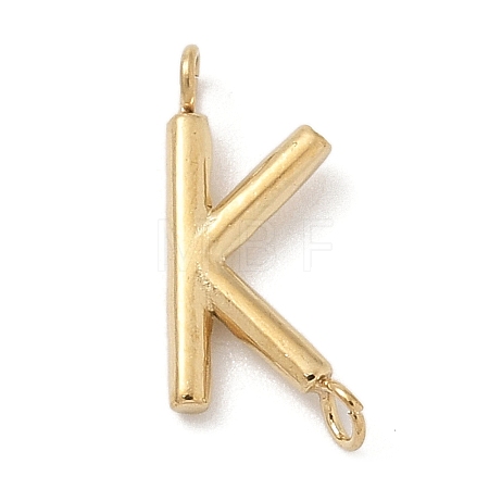 304 Stainless Steel Letter Connector Charms LS-STAS-M108-01G-11-1