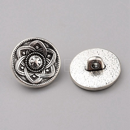 1-Hole Alloy Shank Buttons LS-BUTT-WH0020-22A-1