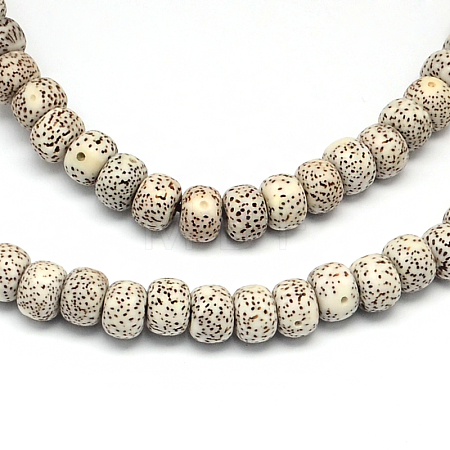 Undyed & Natural Moon and Star Xingyue Bodhi Bead Strands WOOD-R257-6x8-01-1