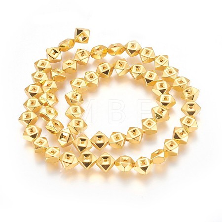 Electroplated Non-magnetic Synthetic Hematite Beads Strands G-P423-08G-1