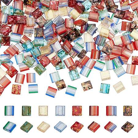 320Pcs 8 Style 2-Hole Glass Seed Beads SEED-SC0001-09-1