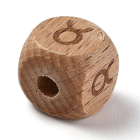 Natural Wood Constellation Beads WOOD-M002-02-1