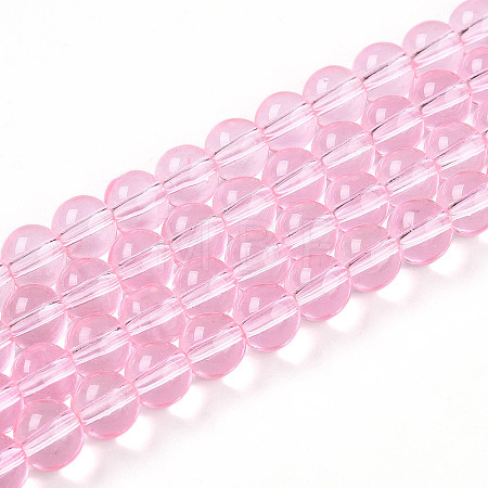 Baking Paint Transparent Glass Beads X1-DGLA-N006-8mm-01-1