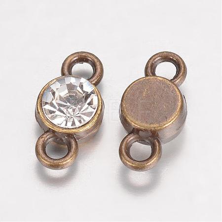 Alloy Grade A Rhinestone Single-Stone Links connectors RB-D314-03AB-1