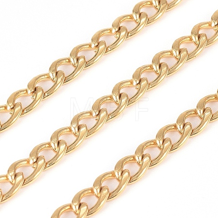 Ion Plating(IP) 304 Stainless Steel Cuban Link Chains CHS-G011-12G-1