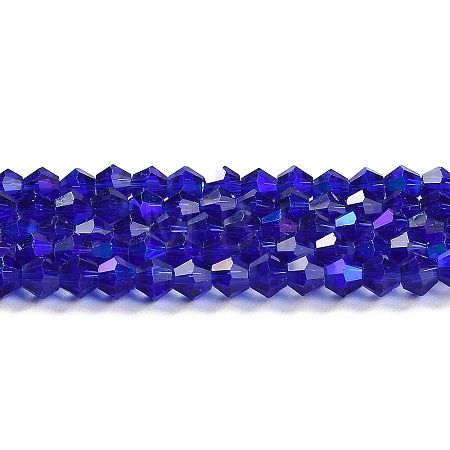 Transparent Electroplate Glass Beads Strands EGLA-A039-T3mm-L06-1