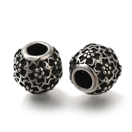 304 Stainless Steel European Beads STAS-D191-07C-AS-1