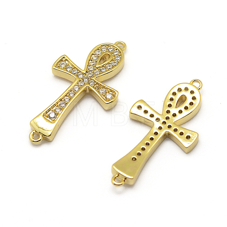 Easter Theme Brass Micro Pave Grade AAA Cubic Zirconia Links X-ZIRC-G100-21G-NR-1
