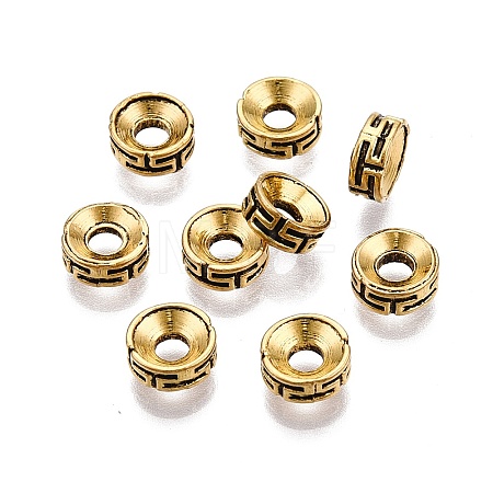 Tibetan Style Spacer Beads TIBEP-S315-46AG-RS-1