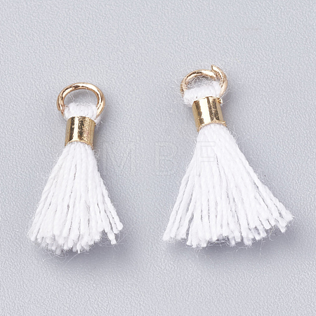 Polycotton(Polyester Cotton) Tassel Pendant Decorations FIND-S275-32G-1