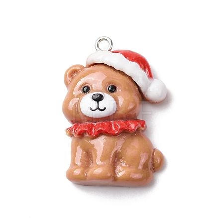 Christmas Opaque Resin Pendants RESI-A049-05F-1