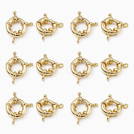 Rack Plating Brass Spring Ring Clasps KK-D399-A-G-NF-1