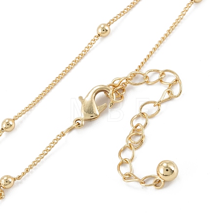 Brass Satellite Chain Necklaces NJEW-K123-08G-1