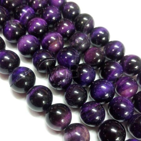 Natural Tiger Eye Beads Strands G-G544-6mm-05-1