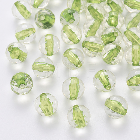 Transparent Acrylic Beads TACR-S154-10A-83-1
