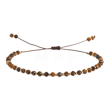 Natural Tiger Eye Beads Braided Bead Bracelets for Women AI9762-8-1