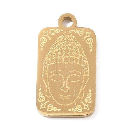 Buddhist 304 Stainless Steel Pendants SA-CBAE30B-02C-G-1