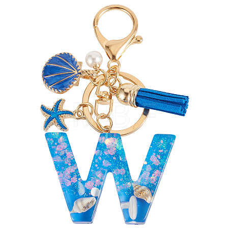 Star Resin & Shell Keychains KEYC-TAC00087-01W-1