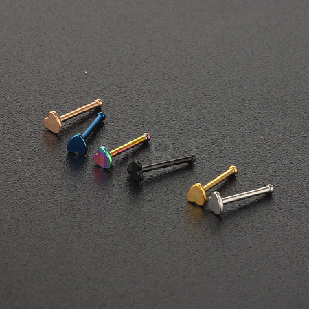 304 Stainless Steel Heart Nose Bone Rings WG0DFB7-04-1