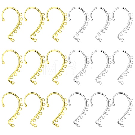 20Pcs 2 Colors Alloy Ear Cuff Findings PALLOY-CJ0002-62-1