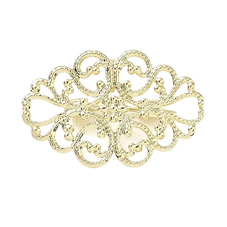 Flower Brass Lapel Pin Brooches for Clothes KK-CBA19A0-03G-1