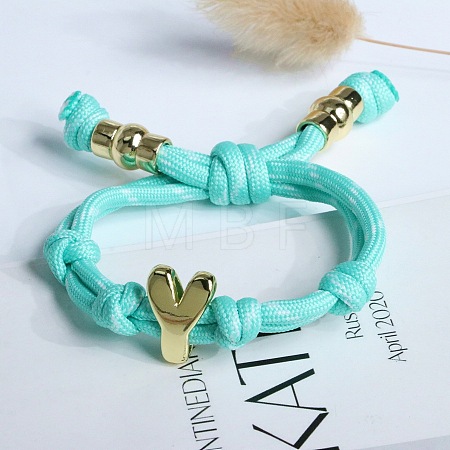 Letter Y Cotton Cord Braided Knot Bracelets FS-WG79C27-25-1