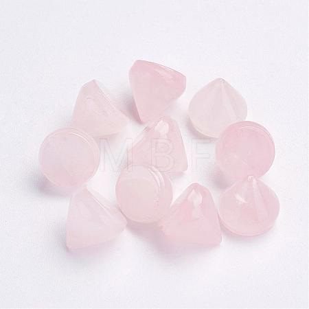 Natural Rose Quartz Cabochons G-P287-B06-1