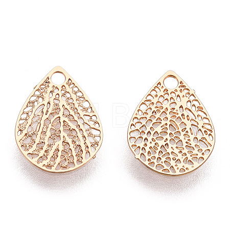 Rack Plating Brass Filigree Charms KKC-T001-46KC-1