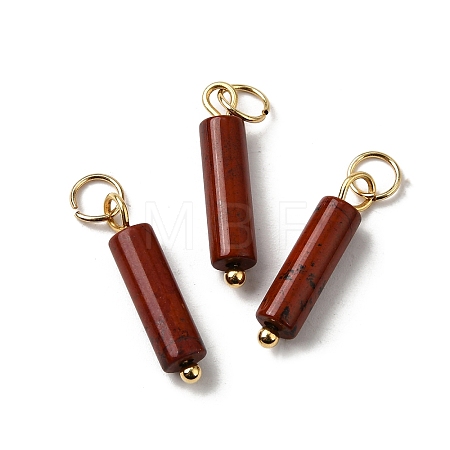 Natural Red Jasper Pendants STAS-C120-01G-10-1