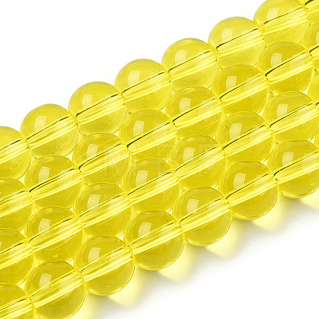 Transparent Glass Beads Strands GLAA-T032-T8mm-12-1