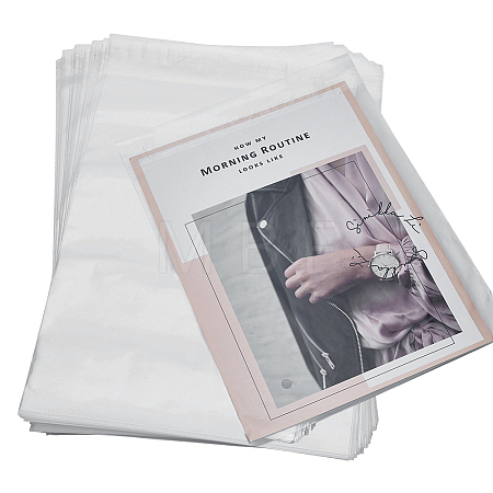 400Pcs Rectangle OPP Cellophane Bags ABAG-WA0001-35-1