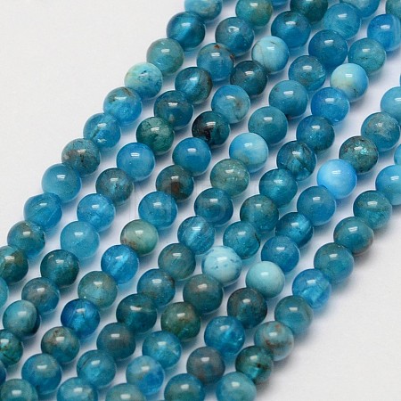 Natural Apatite Beads Strands X-G-D856-01-4mm-1