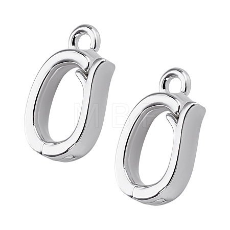 20Pcs Brass Fold Over Clasps KK-ME0004-12S-1