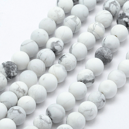 Natural Howlite Beads Strands X-G-F518-22-8mm-1