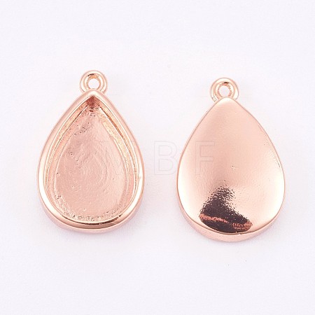 Brass Pendant Cabochon Settings ZIRC-E149-27RG-1