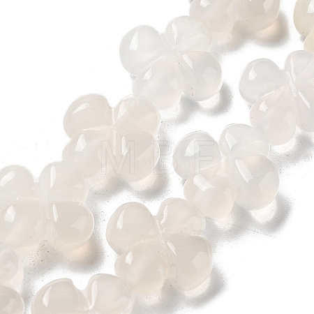 Natural White Agate Beads Strands G-P520-A01-01-1