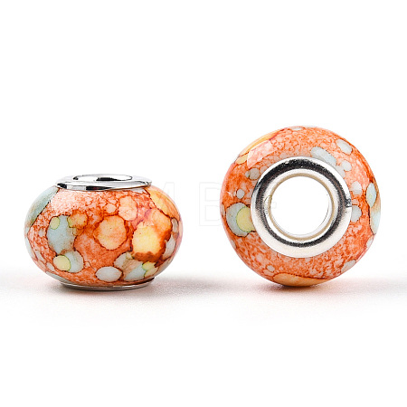 Opaque Resin European Beads RPDL-T003-09C-1