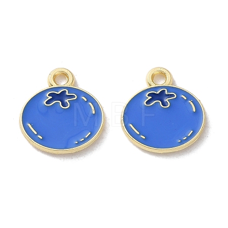 Fruit Alloy Enamel Charms PALLOY-S058-01LG-20-1