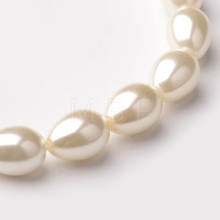 Eco-Friendly Glass Pearl teardrop X-HY-O001-C-01-1