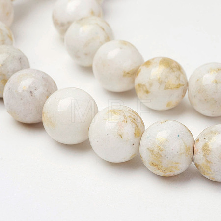 Natural Mashan Jade Beads Strands G-P232-01-F-6mm-1